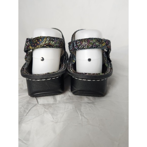 Alegria Jemma Leather Mary Jane Multicolor  laser Cut Out Clogs Shoes EU 37‎ - Picture 4 of 11